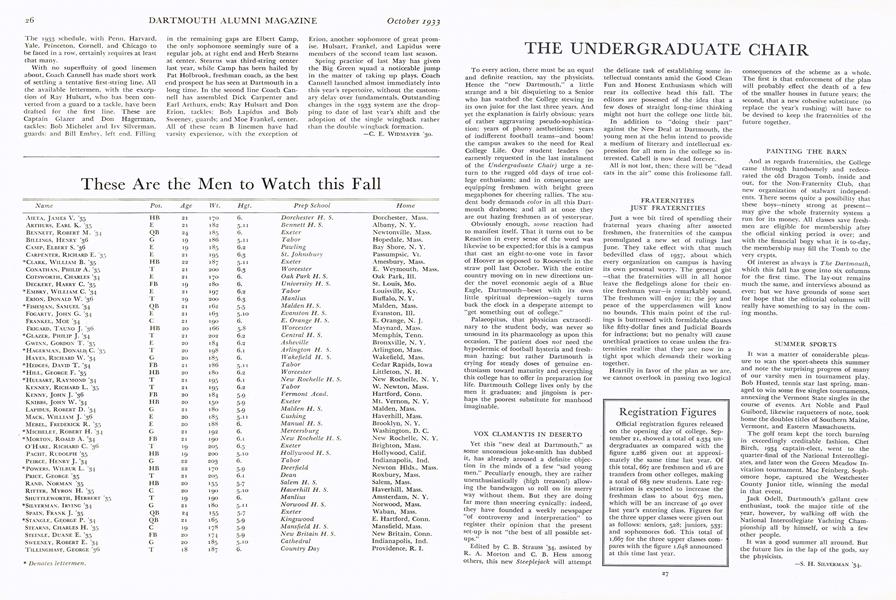 THE UNDERGRADUATE CHAIR