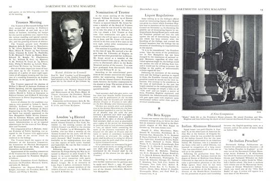 Trustees Meeting, Page: 12 - December 1933 | Dartmouth Alumni Magazine