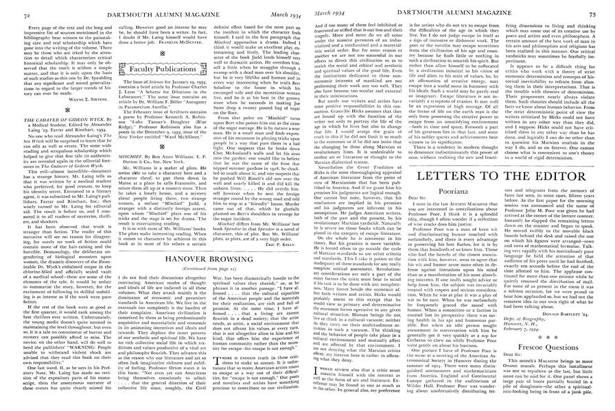 LETTERS TO THE EDITOR