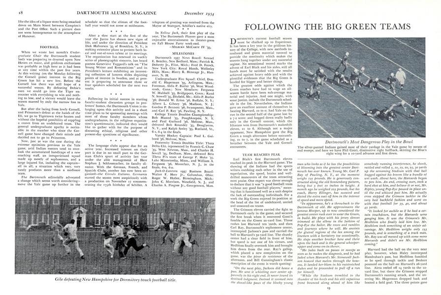 FOLLOWING THE BIG GREEN TEAMS