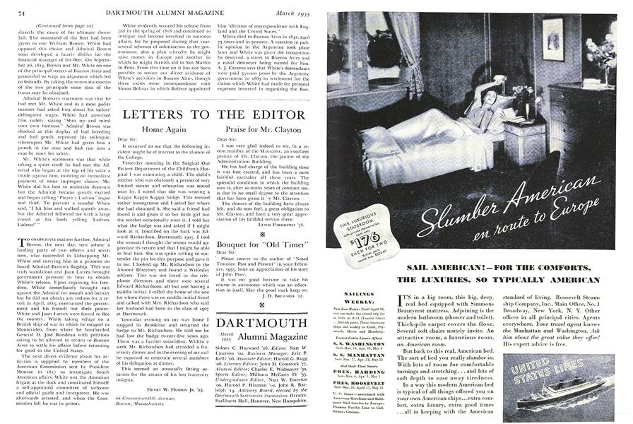 LETTERS TO THE EDITOR