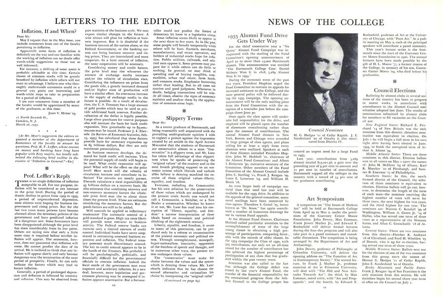 1935 Alumni Fund Drive Gets Under Way