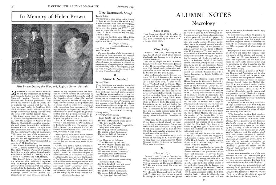 In Memory of Helen Brown