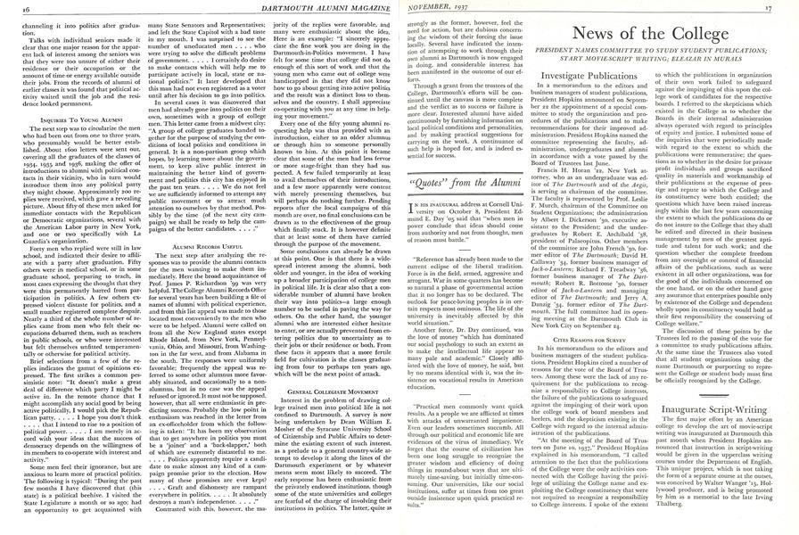 "Quotes" from the Alumni