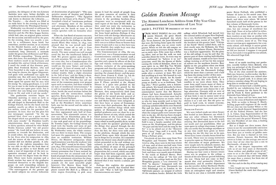 Golden Reunion Message