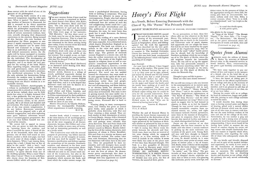 Hovey's First Flight