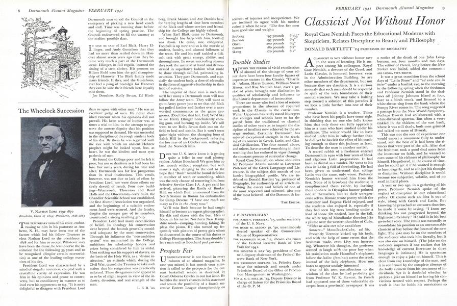 Classicist Not Without Honor