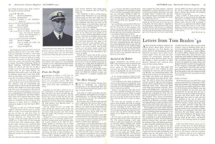 Letters from Tom Braden '40