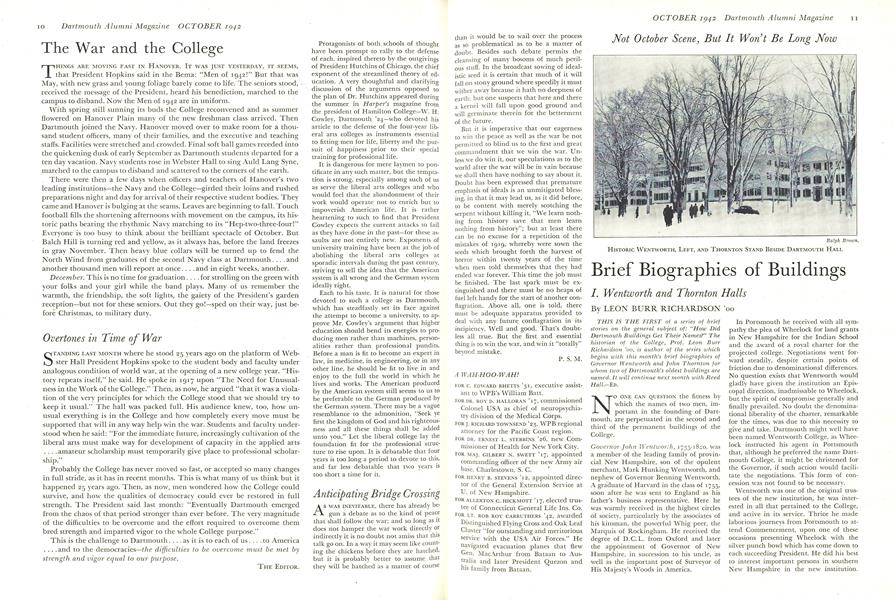 Brief Biographies of Buildings