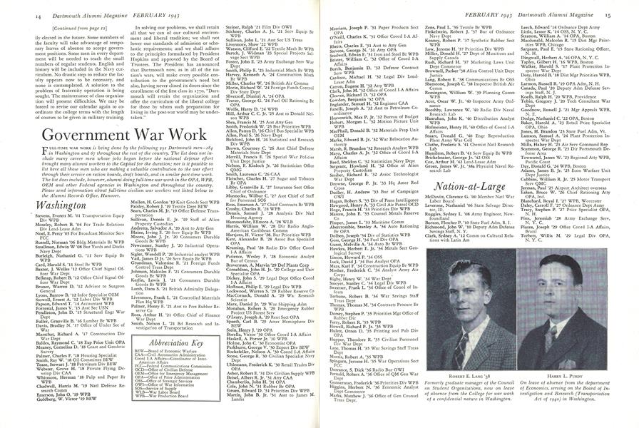 Government War Work