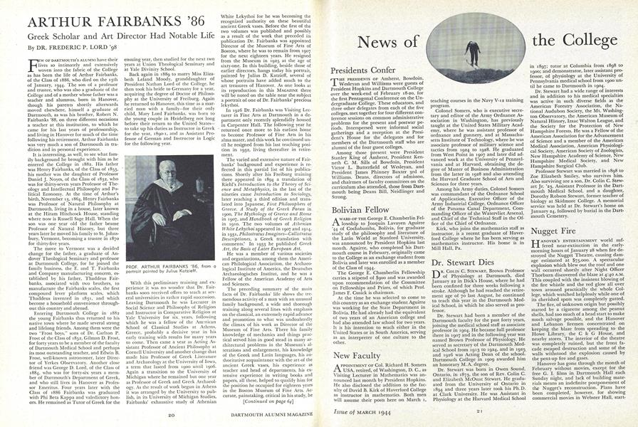 ARTHUR FAIRBANKS '86