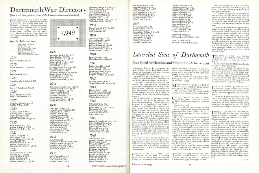 Laureled Sons of Dartmouth