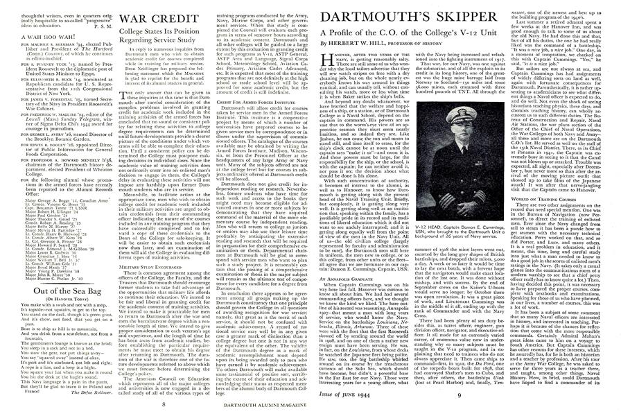 DARTMOUTH'S SKIPPER