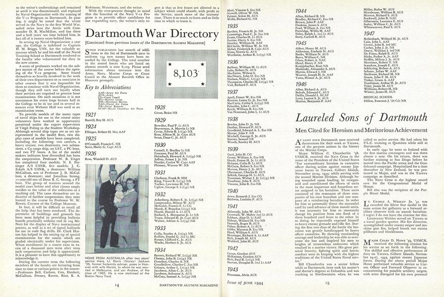 Laureled Sons of Dartmouth