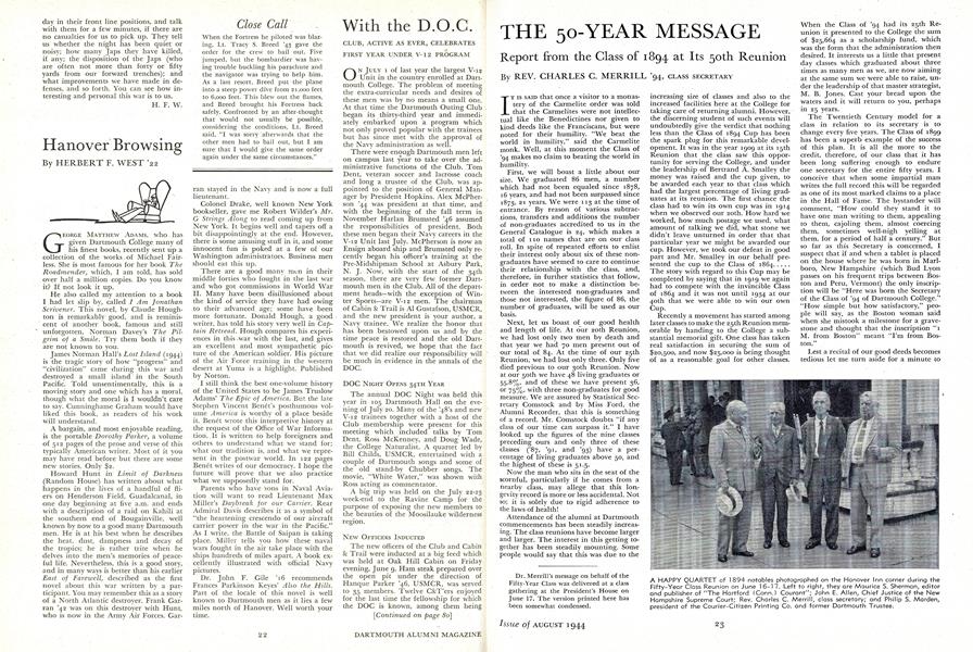 THE 50-YEAR MESSAGE