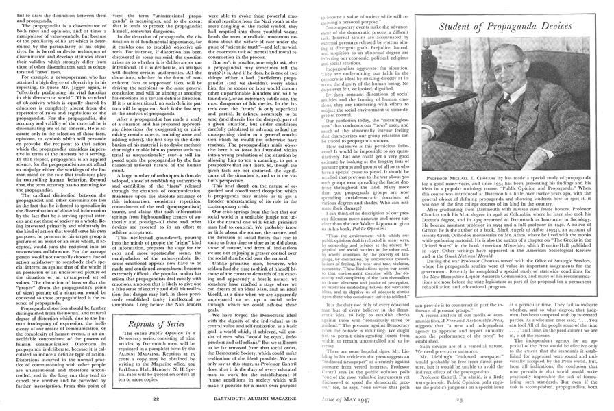 PROPAGANDA AND THE CRISIS