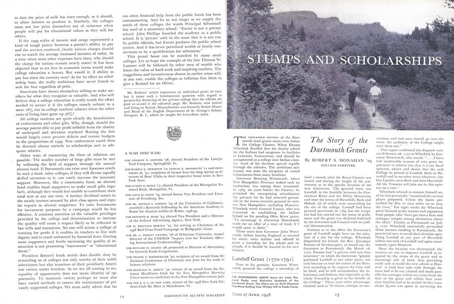 Stumps and Scholarships