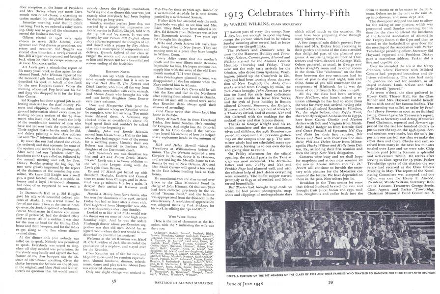1913 Celebrates Thirty-Fifth