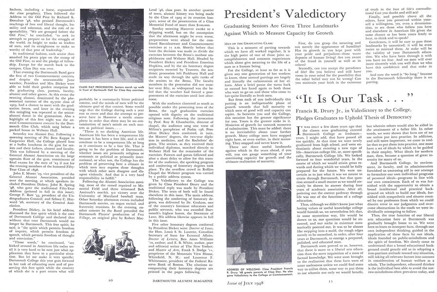 President's Valedictory