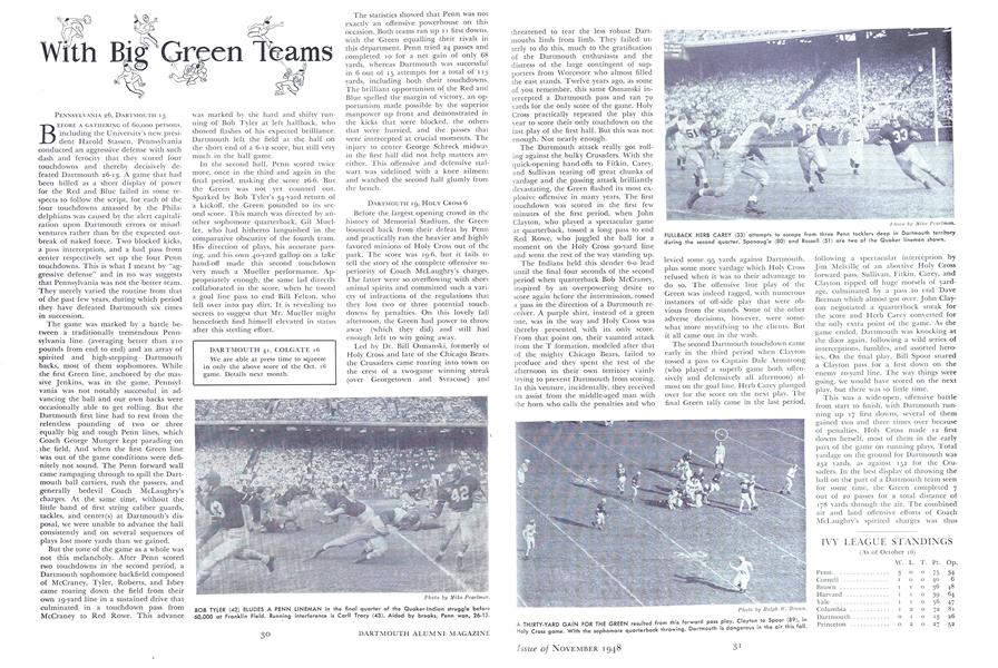 Pennsylvania 26, Dartmouth 13
