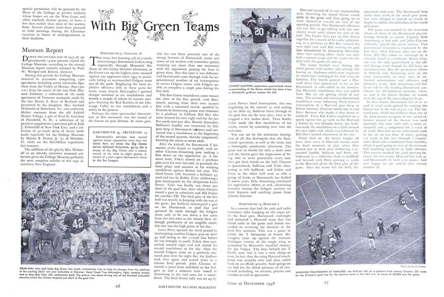 DARTMOUTH 14, HARVARD 7