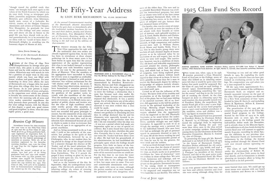The Fifty-Year Address