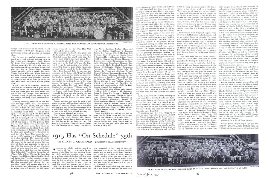 1915 Has "On Schedule" 35th