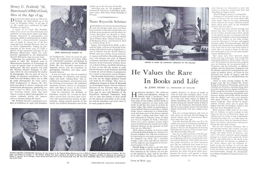 He Values the Rare In Books and Life