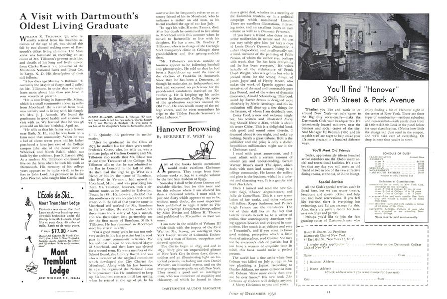 A Visit with Dartmouth's Oldest Living Graduate