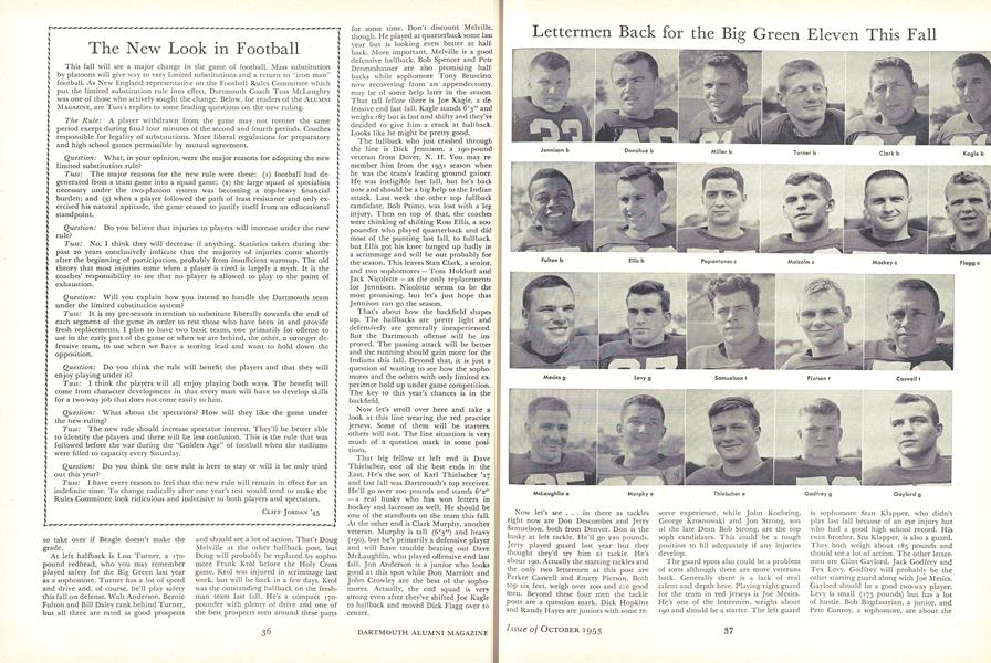 Lettermen Back for the Big Green Eleven This Fall