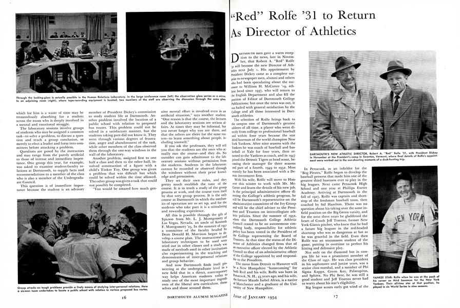 "Red" Rolfe '31 to Return As Director of Athletics