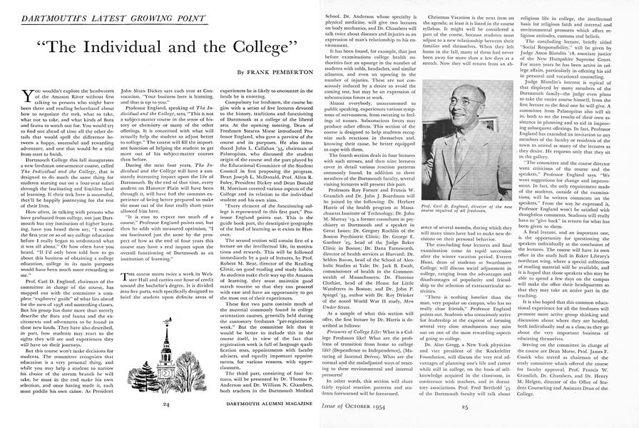 "The Individual and the College"