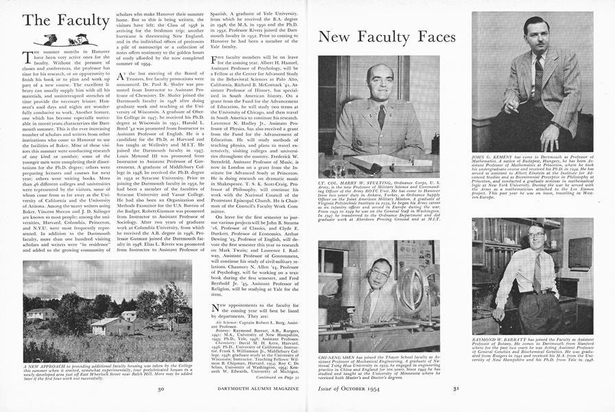 New Faculty Faces