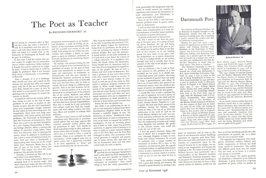 The Poet as Teacher The Poet as Teacher