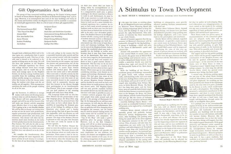 A Stimulus to Town Development