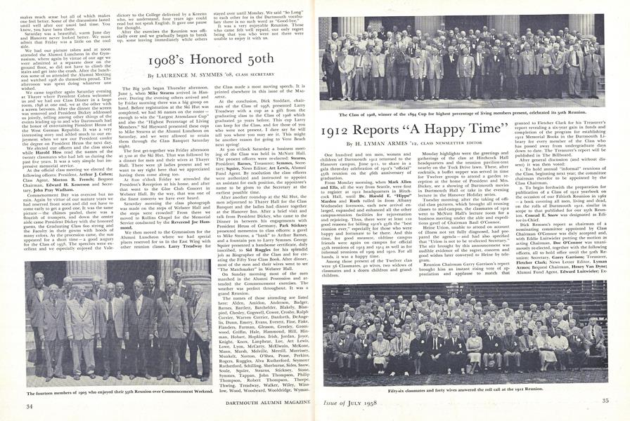 1908's Honored 50th
