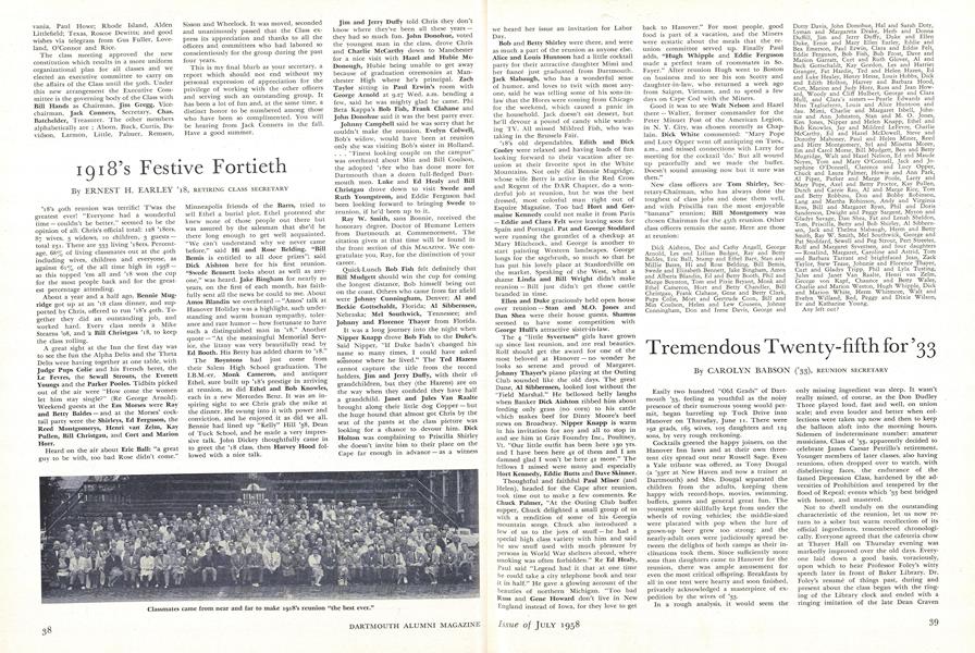 1918's Festive Fortieth
