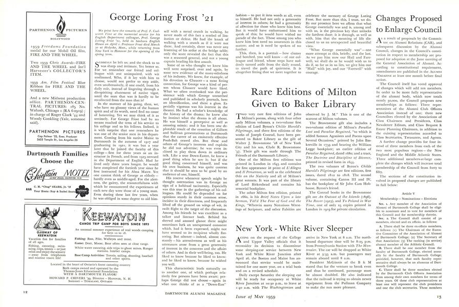 Rare Editions of Milton Given to Baker Library