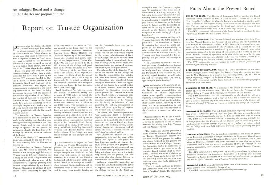 Report on Trustee Organization