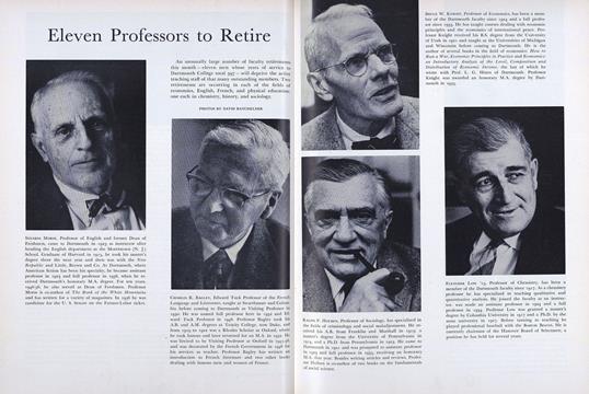 Eleven Professors to Retire, Page: 18 - June 1960 | Dartmouth Alumni Magazine