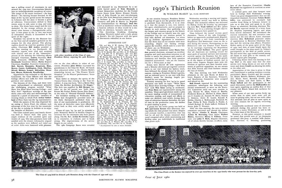 1931's Advanced 30th Reunion: RETIRING CLASS SECRETARY