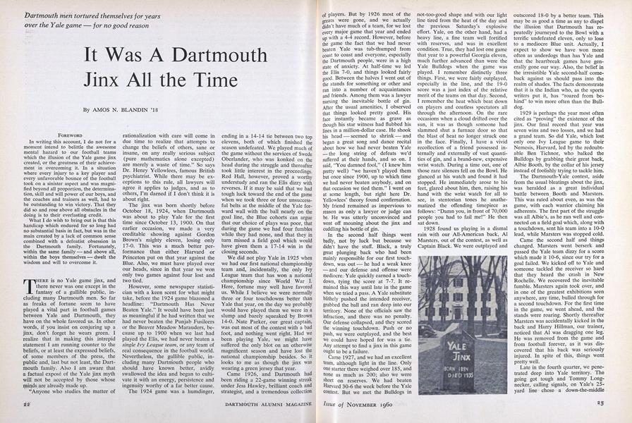 It Was A Dartmouth Jinx All the Time