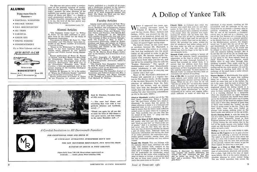 A Dollop of Yankee Talk