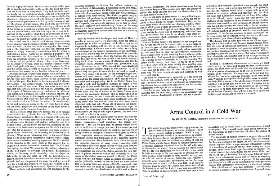 Arms Control in a Cold War