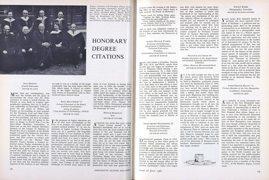 HONORARY DEGREE CITATIONS