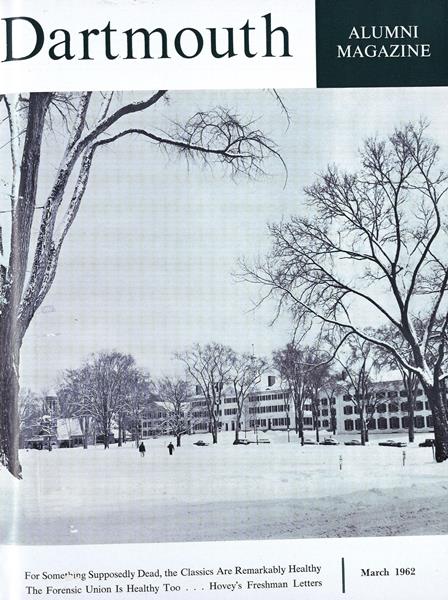 Issue: - March 1962 | Dartmouth Alumni Magazine
