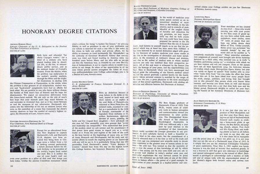 HONORARY DEGREE CITATIONS
