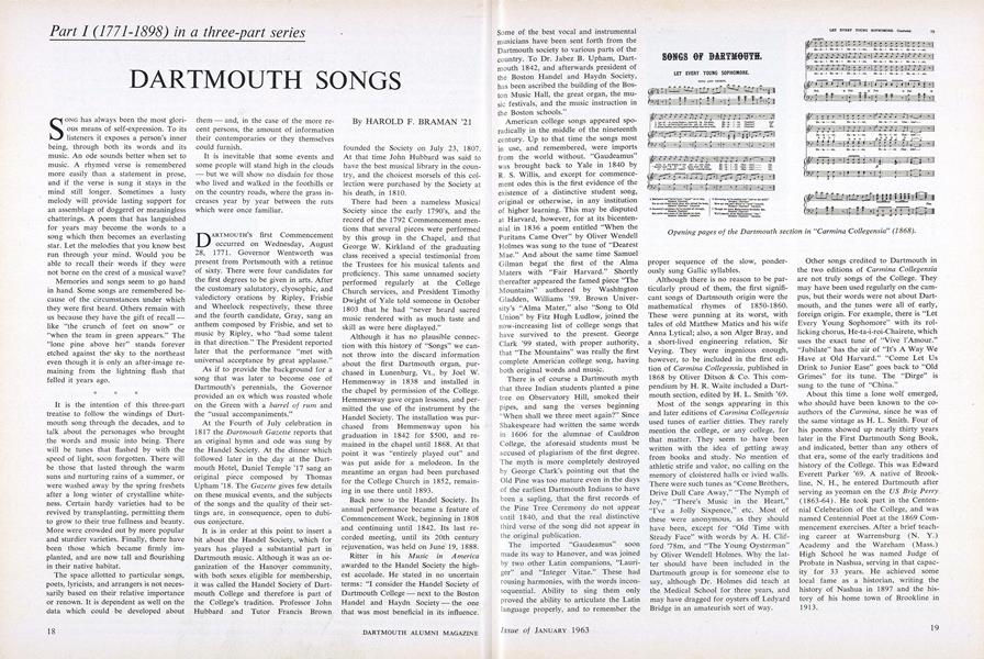 DARTMOUTH SONGS