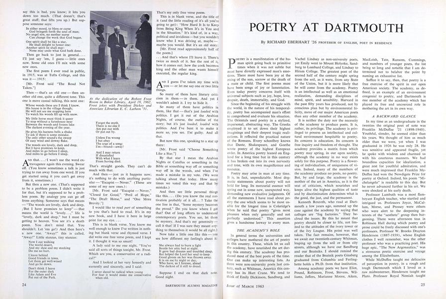 POETRY AT DARTMOUTH