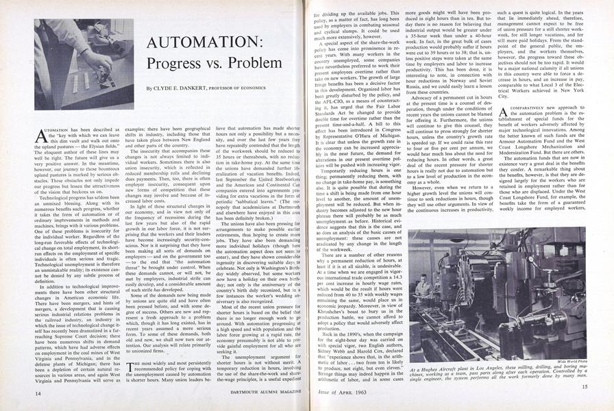 AUTOMATION: Progress vs. Problem
